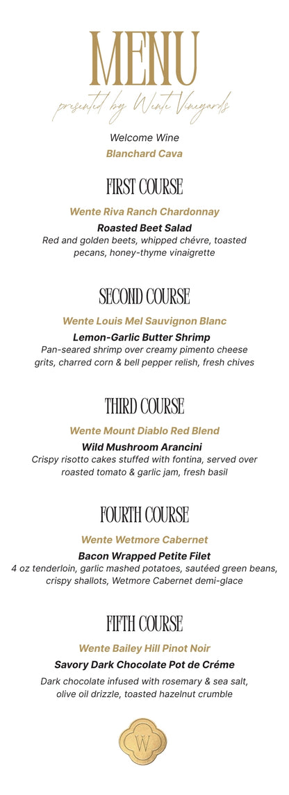 Wente Vineyards Wine Dinner at Relish Supper Club!