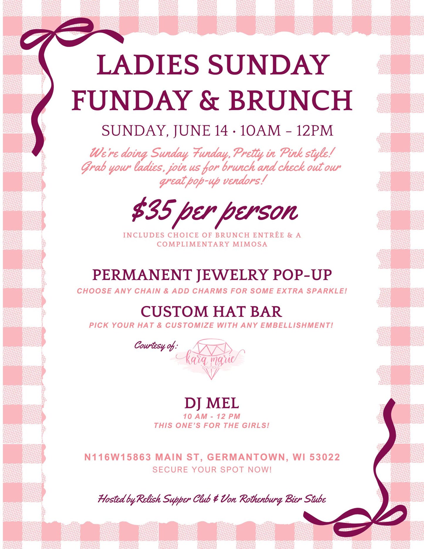 Ladies Sunday Funday Brunch