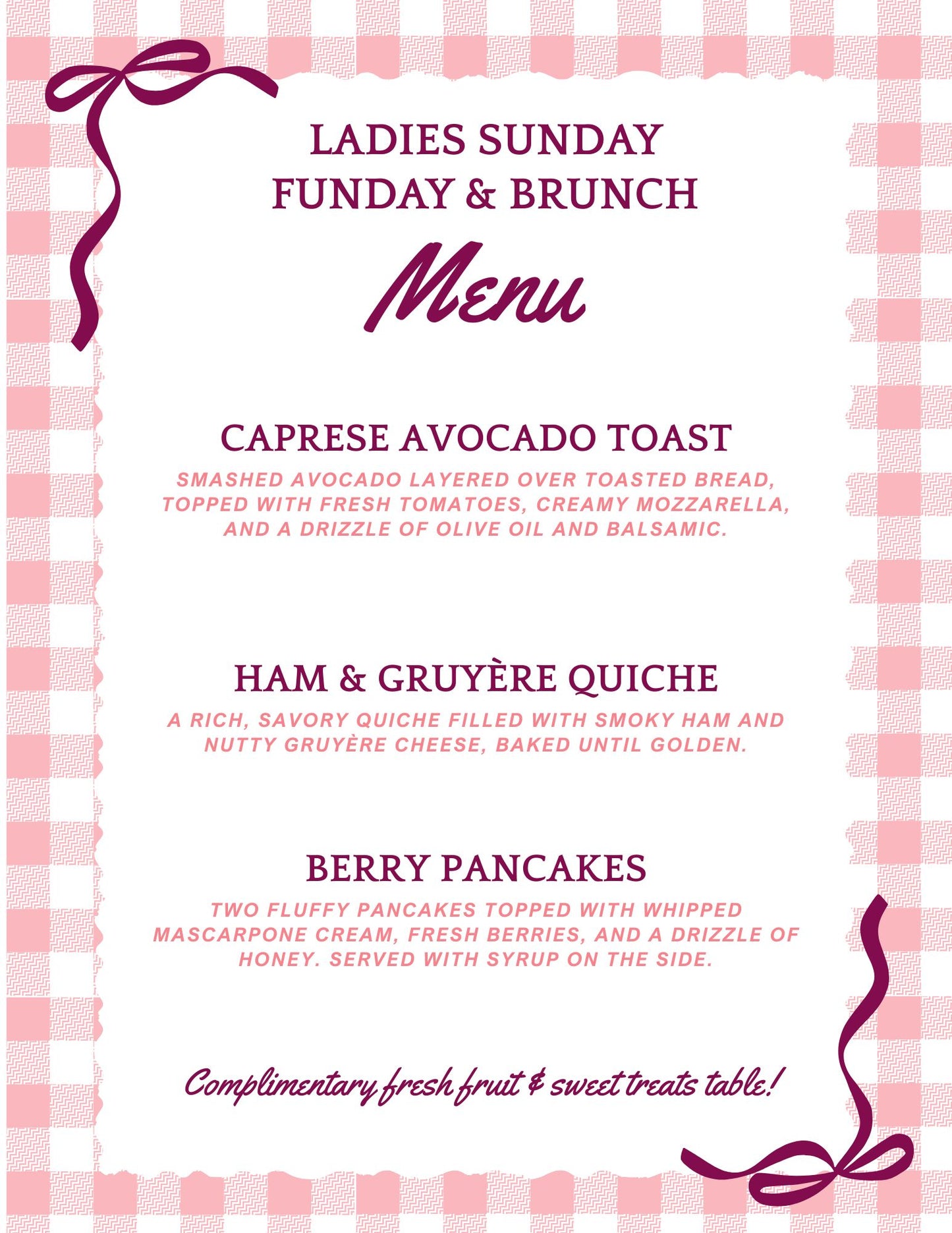 Ladies Sunday Funday Brunch